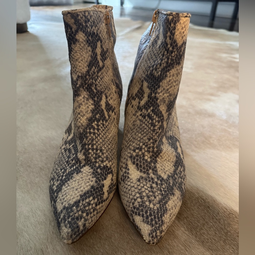 Steve Madden Snake Print Ankle Boots